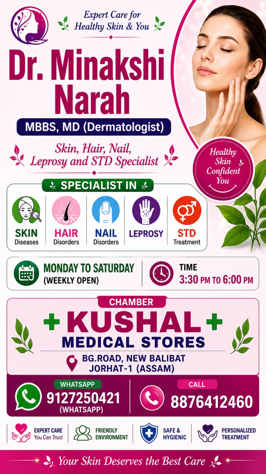 Dr. Minakshi Narah dermatology banner
