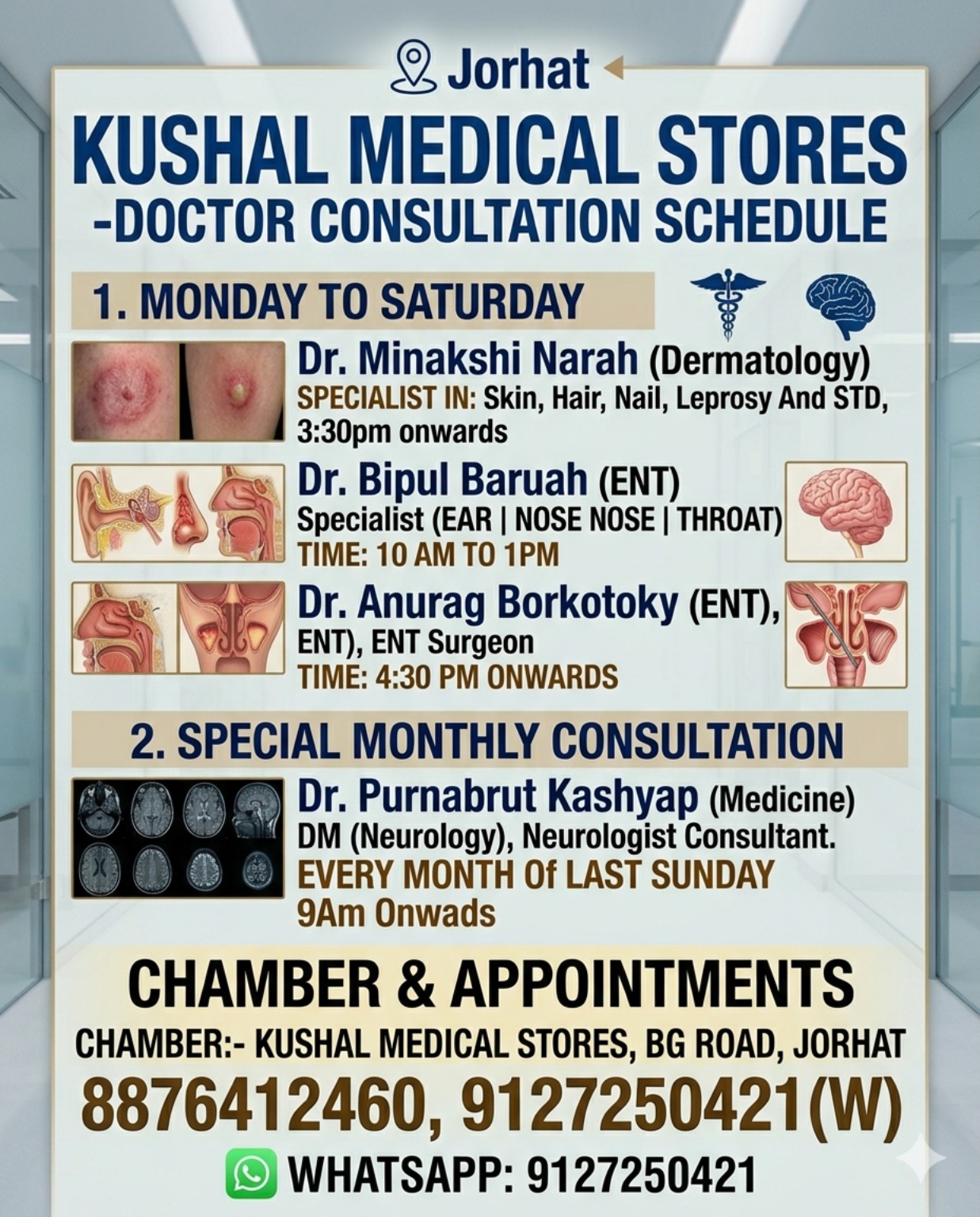 Kushal Medical Stores doctor consultation schedule